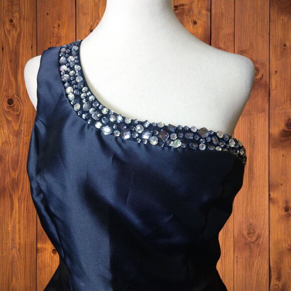 MIDNIGHT DOLL JUNIORS SIZE 7 BLUE HOMECOMING/PROM FORMAL DRESS NEW - Picture 2 of 6
